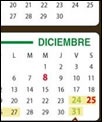 Calendario Diciembre