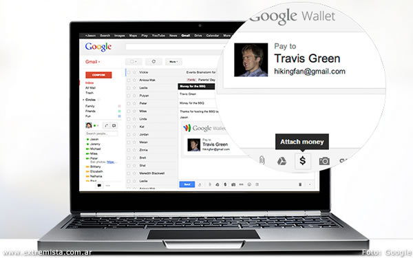 Transferir dinero por GMail