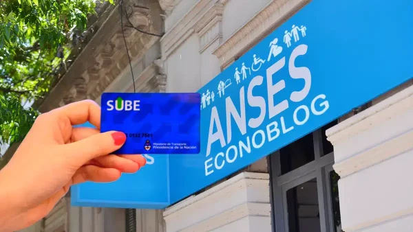 Tarjeta SUBE en oficina de Anses