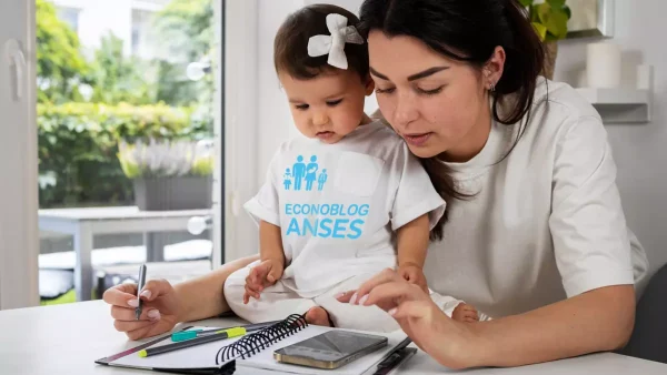 Madre de la AUH con calculadora de Anses