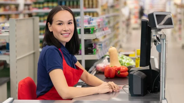 Empleado de comercio en supermercado