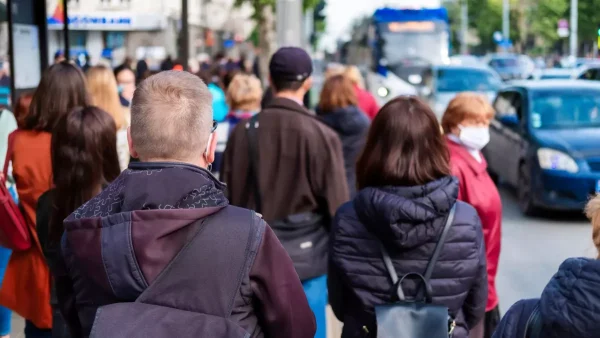 Fila por paro de colectivos