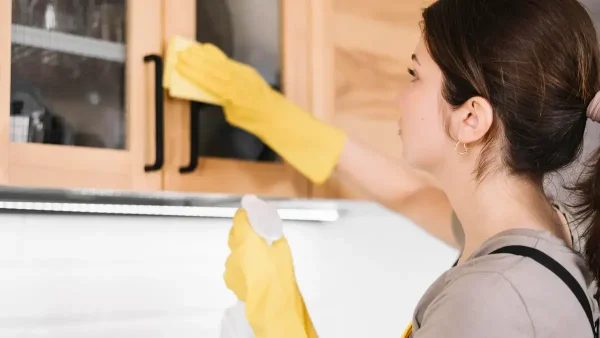 Empleada doméstica trabajando