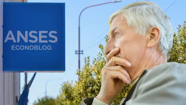 Jubilado pensando preocupado en Anses