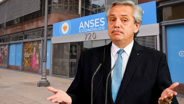 Alberto Fernández en oficina de Anses