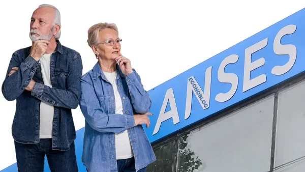 Dos jubilados pensando en Anses
