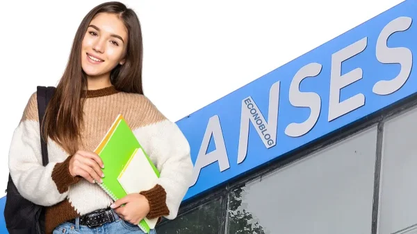 Estudiante con libros en Anses
