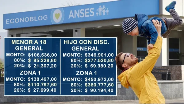 Nuevos montos de AUH
