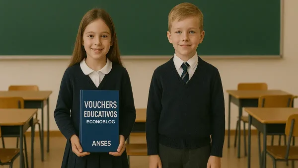 Estudiantes con libro de los vouchers educativos