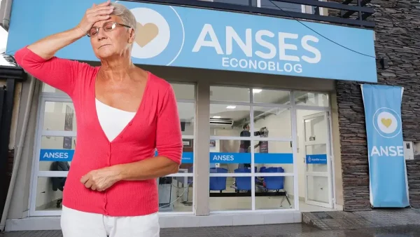 Jubilada triste en Anses