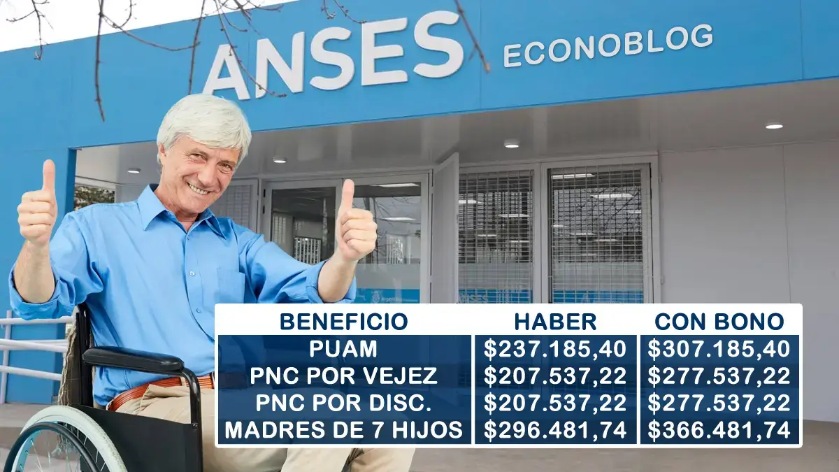 Montos de PNC con aumento y bono de Anses en mayo de 2025