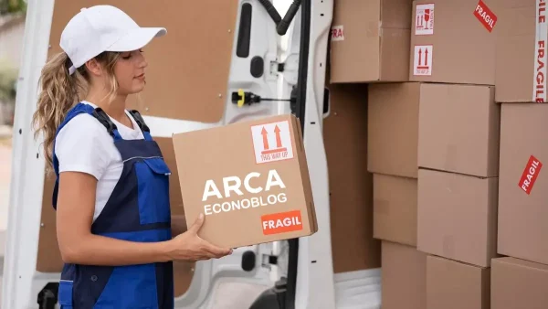Transportista con caja de ARCA