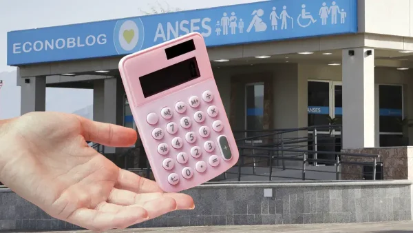 Mano con una calculadora en Anses