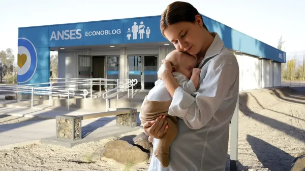 Madre con su bebé en Anses