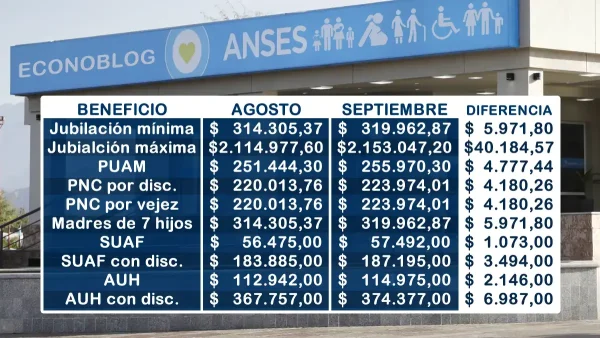 Montos de las diferencias