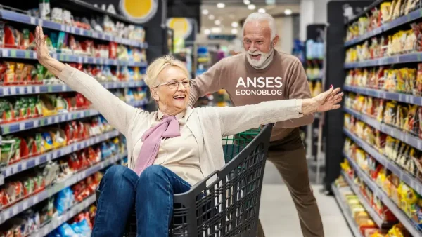 Jubilados de Anses en el supermercado