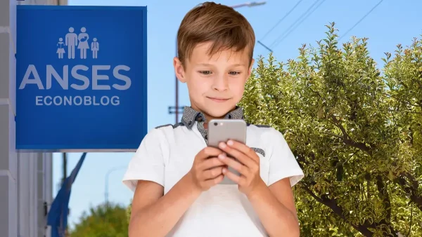 Beneficiario de AUH con celular en Anses