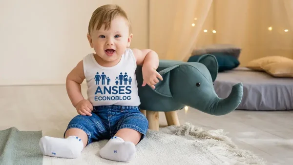 Bebé de AUH o SUAF con ropa de Anses