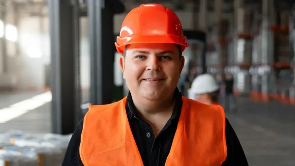 Trabajador con casco