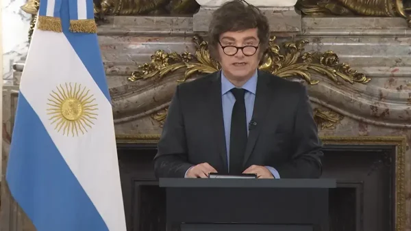 Javier Milei en cadena nacional
