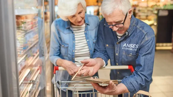 Jubilados de Anses en supermercado