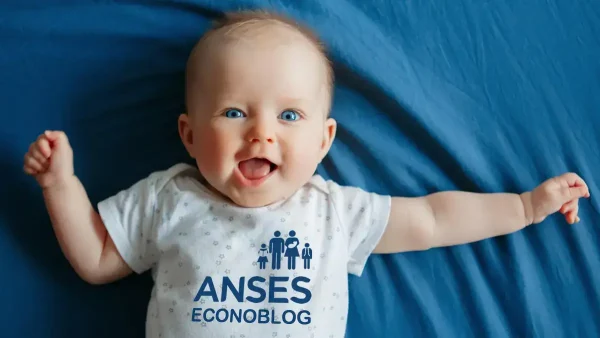 Bebé de la AUH con ropa de Anses