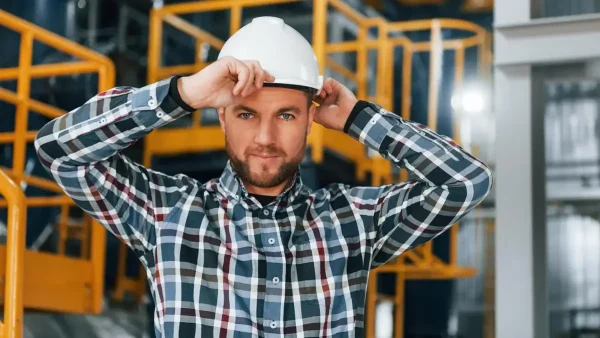 Trabajador con casco