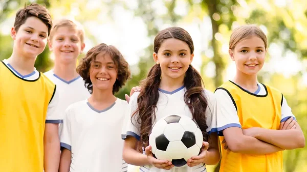 Equipo de fútbol de niños