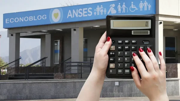 Calculadora en oficina de Anses