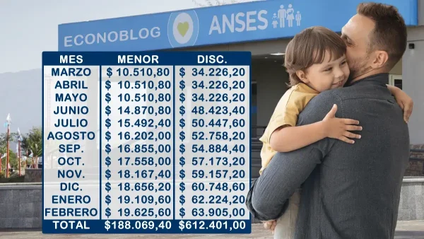 Valores de la Libreta de AUH