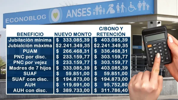 Montos para noviembre de 2025