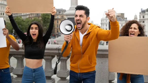 Manifestantes en un piquete