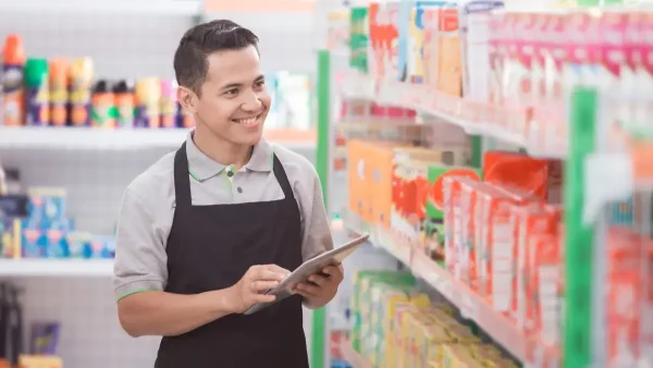 Empleado de un supermercado
