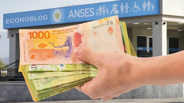 Sosteniendo pesos en Anses