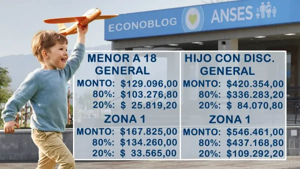 Montos de AUH en febrero de 2026