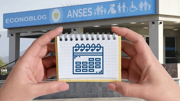 Manos con cronograma de Anses