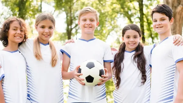 Equipo de fútbol de niños
