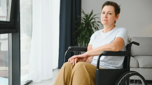 Persona con discapacidad pensando