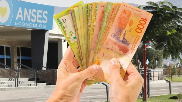 Mano con pesos en Anses