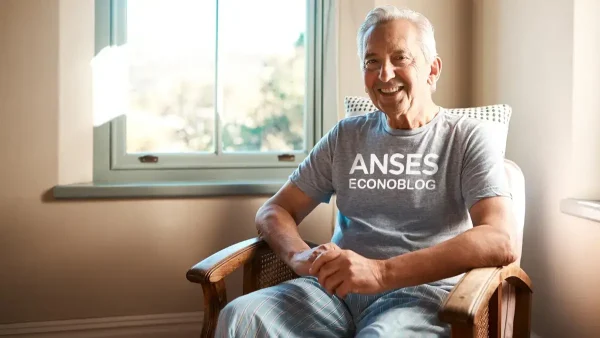 Jubilado de Anses sentado