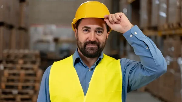 Trabajador con casco
