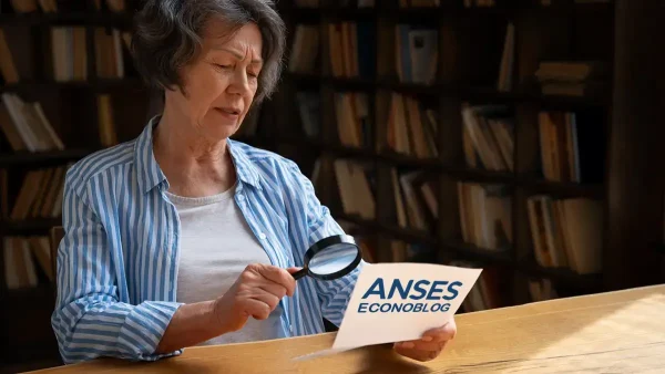 Jubilada con papel de Anses