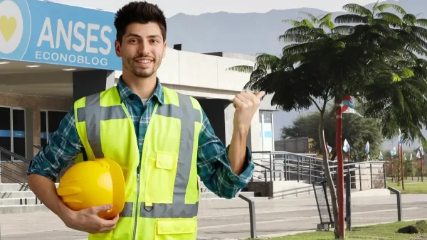 Trabajador contento en Anses