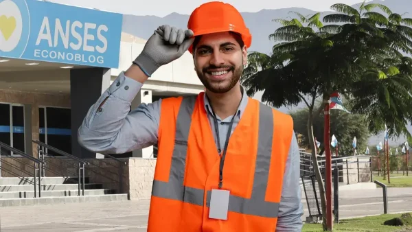 Trabajador contento en Anses