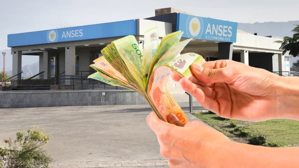 Mano con pesos en Anses