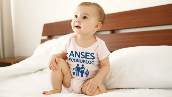 Bebé con ropa de Anses para AUH