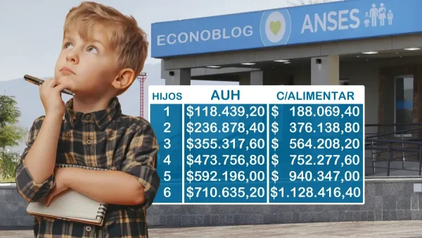 AUH dependiendo de la cantidad de hijos
