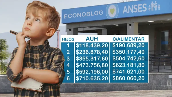 AUH dependiendo de la cantidad de hijos