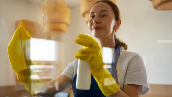 Empleada doméstica trabajando