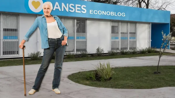 Jubilada parada en Anses